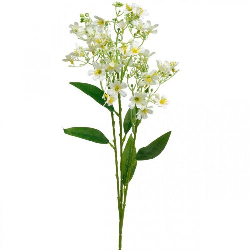 Floristik24 Explosión de seda artificial, decoración floral, flor de seda, flor decorativa blanca L72cm
