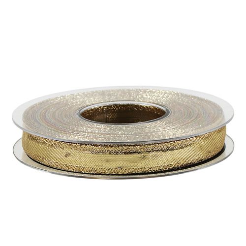 Artículo Cinta con borde de alambre dorado 15mm 25m