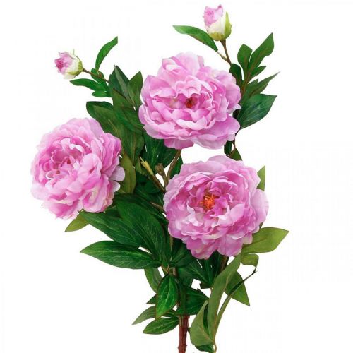 Flor de seda peonía artificial rosa violeta 135cm