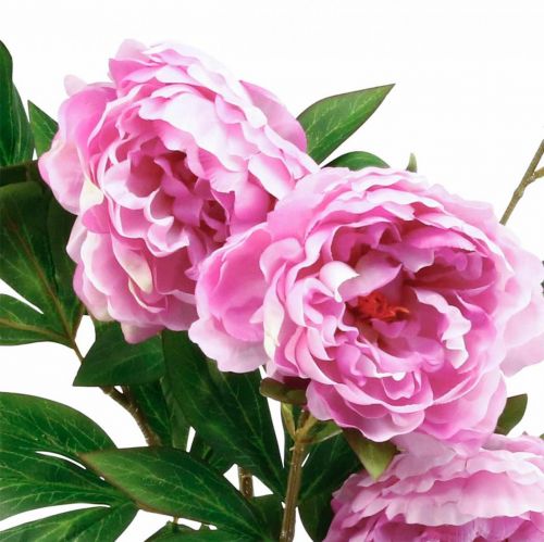 Flor de seda peonía artificial rosa violeta 135cm