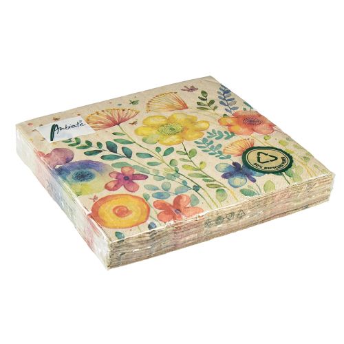 Floristik24 Servilletas Primavera Mariposas Flores 33x33cm 20uds