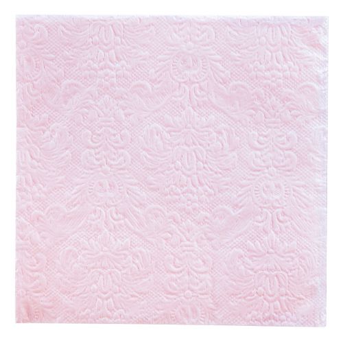 Floristik24 Servilletas Adornos Primaverales Rosas Gofrados 33x33cm 15uds