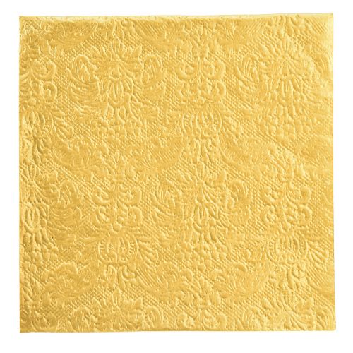 Servilletas doradas con adornos en relieve 33x33cm 15uds