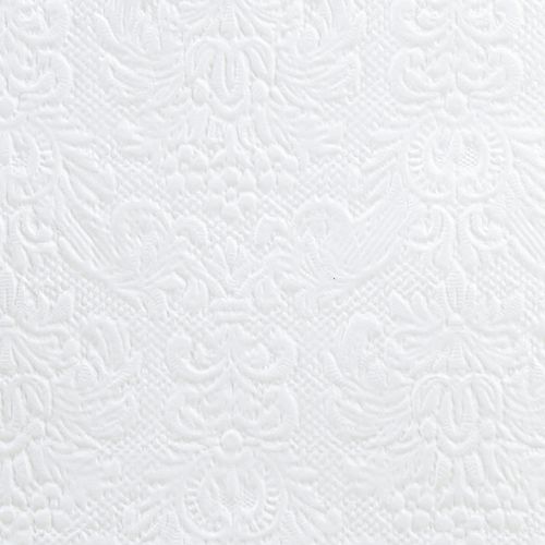 Artículo Servilletas blancas para decoración de mesa con estampado en relieve, 33 x 33 cm, 15 unidades