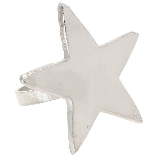 Servilletero estrella servilleteros metal plata 7cm Ø4cm 4 uds