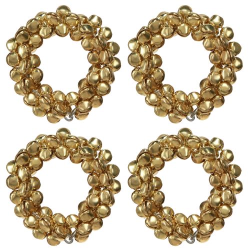 Floristik24 Servilleteros campanas de metal dorado Ø5cm 8 piezas