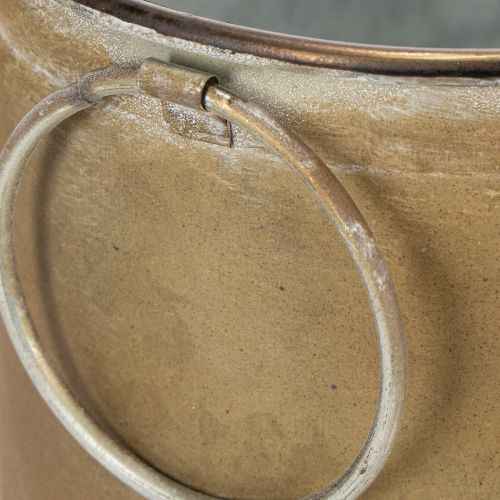 Artículo Conjunto de macetas y tinas de metal, estilo retro vintage, L22,5cm/27cm/31cm