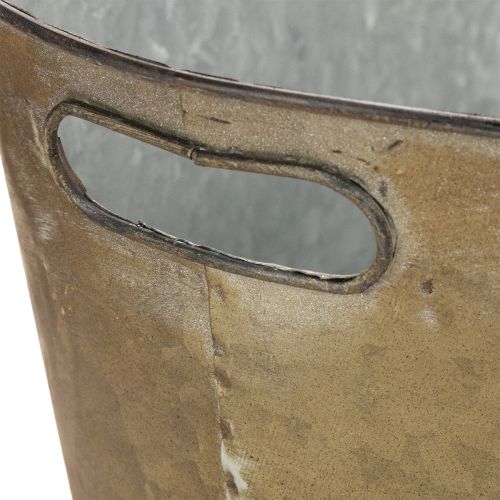 Artículo Juego de macetas y jardineras, color cobre/blanco, L32,5cm/36,5cm/41,5cm