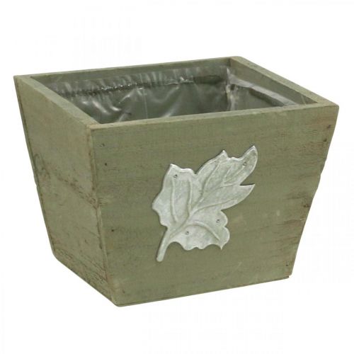 Floristik24 Caja de plantas madera shabby chic caja de madera gris 11×14,5×14cm