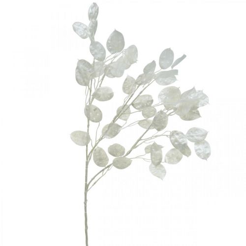 Artículo Rama decorativa hoja plata rama Lunaria blanca rama artificial 70cm