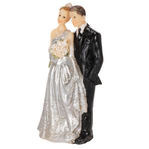 Pareja de aniversario de bodas de plata 10 cm | Floristik24.es