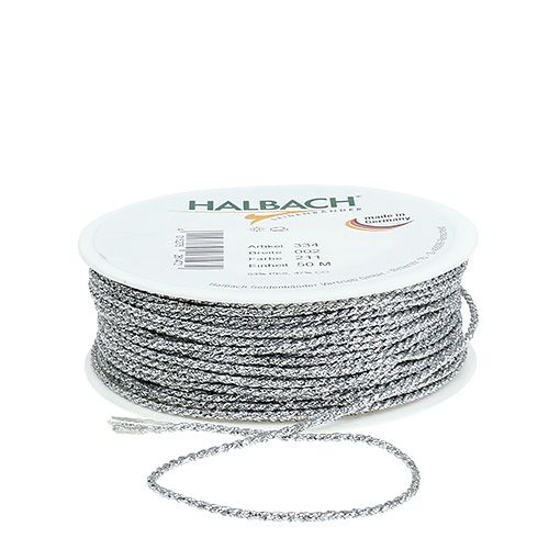 Artículo Cordón plata 2mm 50m