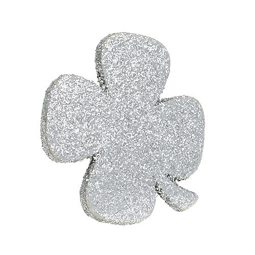 Floristik24 Decoración Nochevieja mix plata con mica 4cm - 5cm 24uds