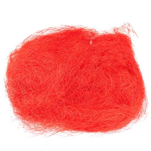 Floristik24 Fibra natural roja de sisal, fibra artesanal, fibra de sisal 300 g