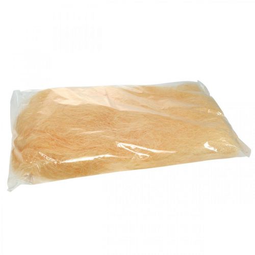 Floristik24 Sisal Albaricoque material natural relleno lana fibra decorativa 300g