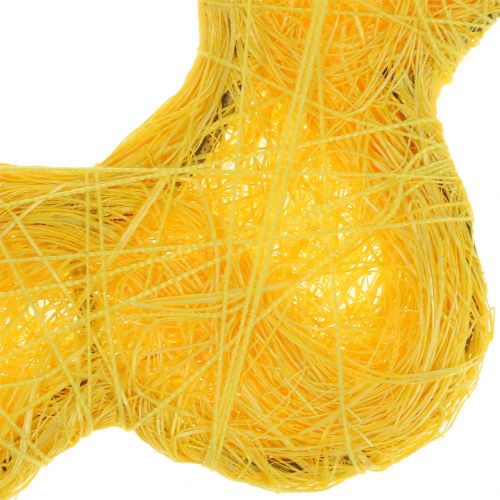 Floristik24 Sisalflower amarillo Ø7,5cm 25p
