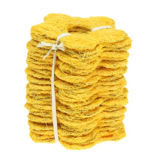 Floristik24 Sisalflower amarillo Ø7,5cm 25p