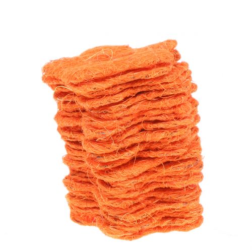 Floristik24 Flor de sisal naranja Ø7,5cm 25 piezas