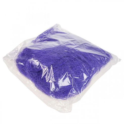 Artículo Hierba de sisal para manualidades, material artesanal material natural violeta claro 300g