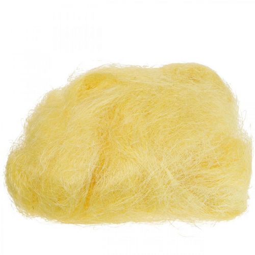 Floristik24 Hierba de sisal para manualidades, material artesanal material natural amarillo 300g