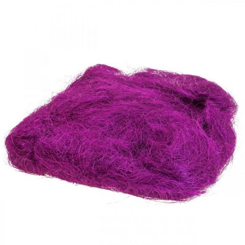 Floristik24 Hierba de sisal para manualidades, material artesanal material natural morado 300g