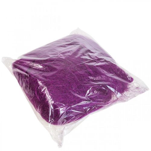 Artículo Hierba de sisal para manualidades, material artesanal material natural morado 300g
