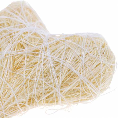 Artículo Corazón de sisal crema 5cm 24uds