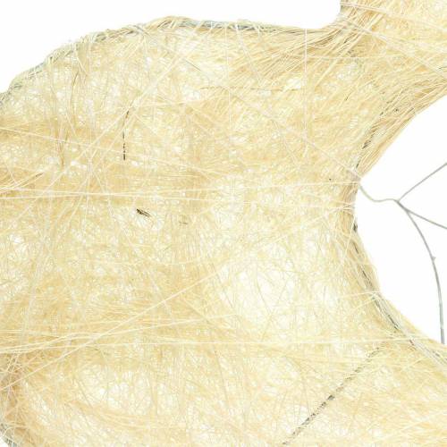 Artículo Brazalete de sisal corazón blanqueado 20cm 10uds
