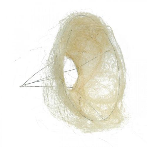 Ramo de flores, puño de sisal blanqueado Ø25cm 6 piezas