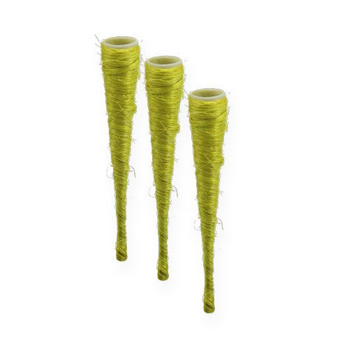 Floristik24 Bolsa de sisal verde claro Ø1,5cm L15cm 20 piezas