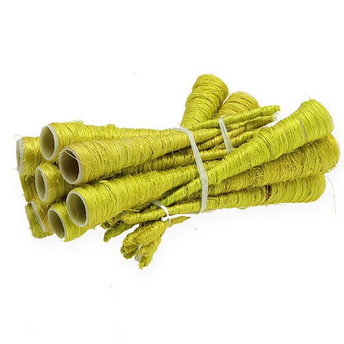 Floristik24 Bolsa de sisal verde claro Ø1,5cm L15cm 20 piezas
