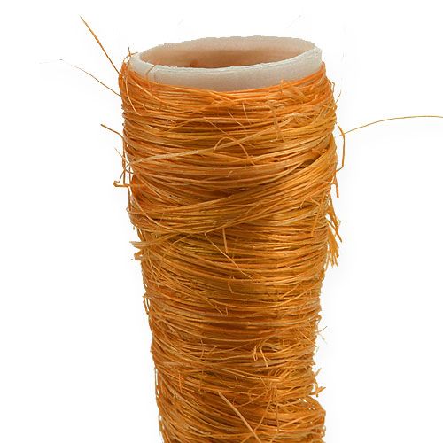 Floristik24 Jarrón puntiagudo de sisal naranja Ø1,5cm L15cm 20 piezas