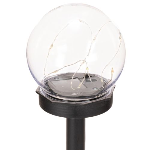 Lámpara de jardín, tipo globo con estaca para iluminación exterior, 36 cm, 4 unidades. | Floristik24.es