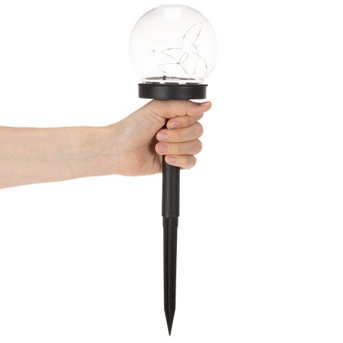 Lámpara de jardín, tipo globo con estaca para iluminación exterior, 36 cm, 4 unidades. | Floristik24.es