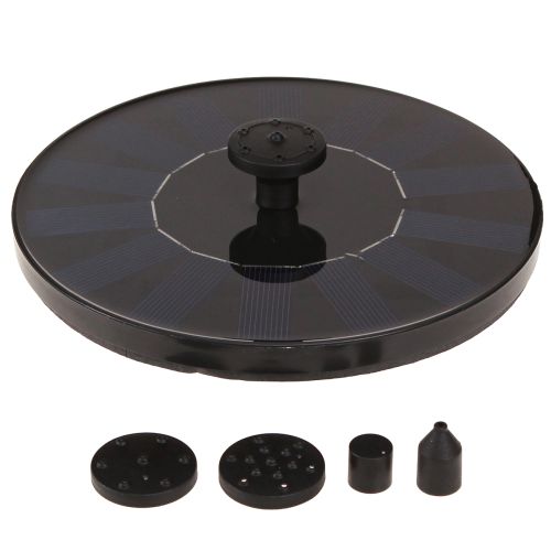 Artículo Fuente solar fuente Ø16cm negra 5 boquillas