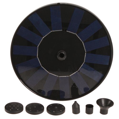 Artículo Fuente solar fuente Ø16cm negra 5 boquillas