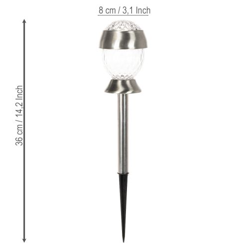 Lámparas solares de bola con estaca para jardín, set de 4, 36 cm | Floristik24.es