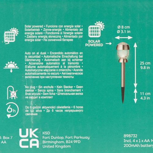 Lámparas solares de bola con estaca para jardín, set de 4, 36 cm | Floristik24.es