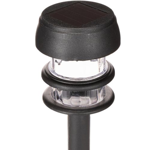 Luces solares de jardín con estaca para fijar al suelo, lámparas de exterior para caminos de jardín, 35 cm, 6 unidades. | Floristik24.es