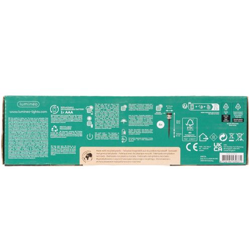 Luces solares de jardín con estaca para fijar al suelo, lámparas de exterior para caminos de jardín, 35 cm, 6 unidades. | Floristik24.es