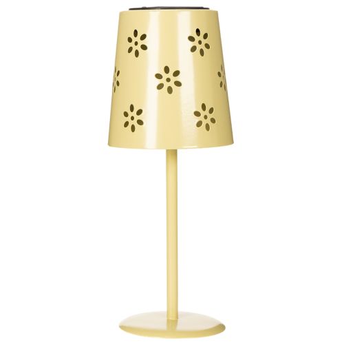 Artículo Lámpara de mesa solar con delicado estampado floral para balcón o terraza, 28cm
