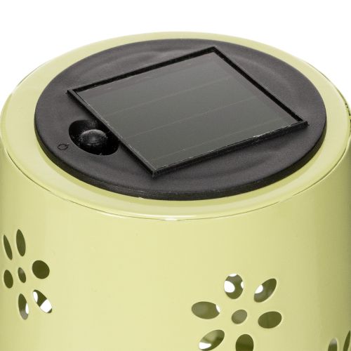 Artículo Lámpara de mesa LED solar con diseño floral, iluminación exterior atmosférica, 28 cm