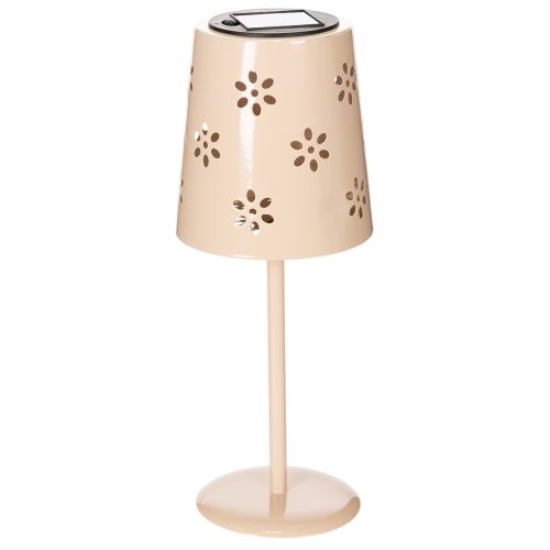 Lámpara de mesa con estampado floral, alimentada por energía solar, para una iluminación romántica de jardín, 28 cm