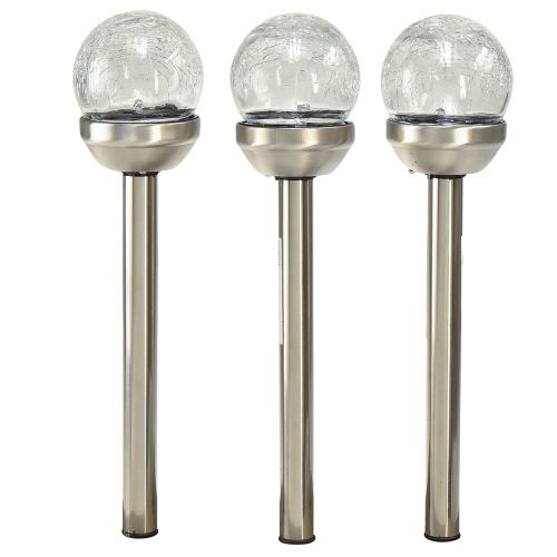 Floristik24 Estaca solar para jardín luces solares balcón Ø6cm H36cm 6 piezas