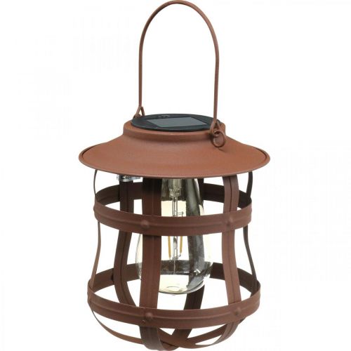 Floristik24 Lámpara decorativa, lámpara para el jardín, farol solar blanco cálido Ø15cm H18cm