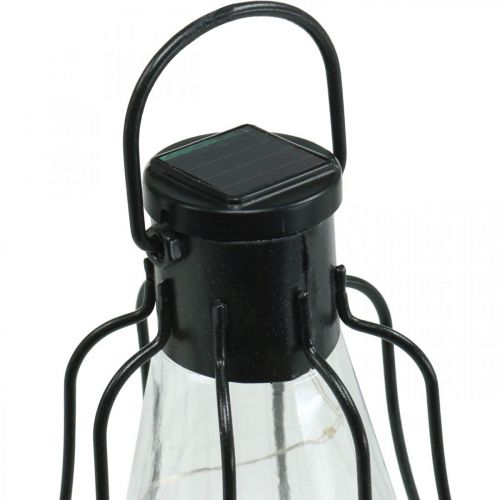 Floristik24 Lámpara solar para colgar, farol de jardín blanco cálido Ø11cm H21cm