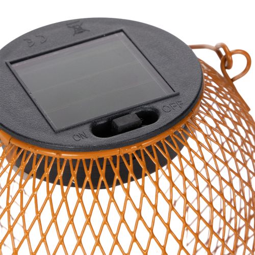 Artículo Farol solar LED para iluminación ambiental de jardín en un atractivo diseño de metal, 12 cm