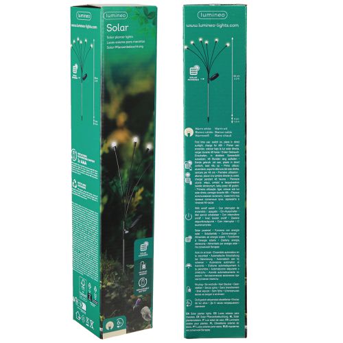 Artículo Luces solares para exteriores, barra de luz LED, blanco cálido, 70 cm, 3 unidades