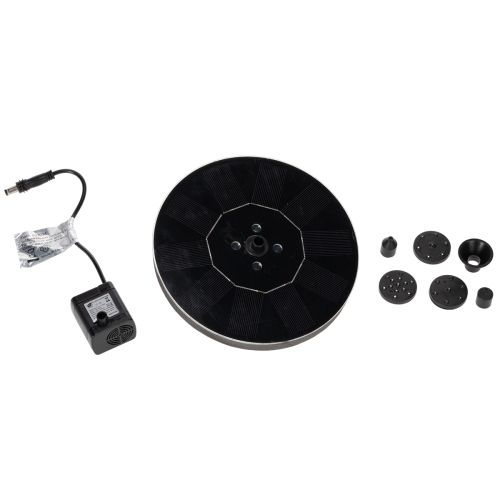 Artículo Bomba solar para estanques de jardín, fuente decorativa flotante con LED, 16 cm