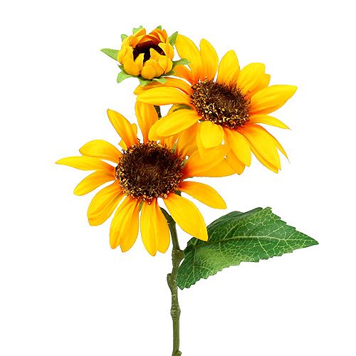 Floristik24 Girasoles flores artificiales Ø9cm amarillo L24cm 4pcs